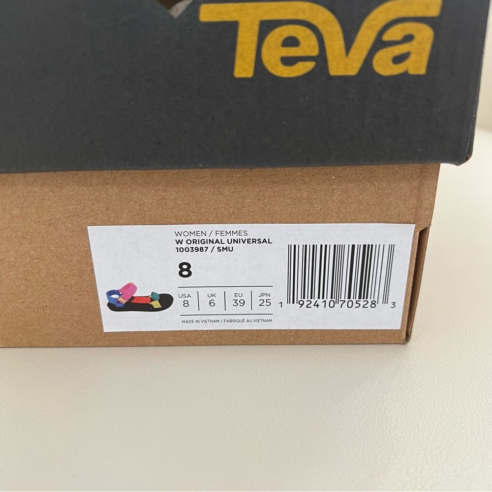 New in the box Teva original universal SMU 90s multi color sandals Sz Various - Picture 10 of 11